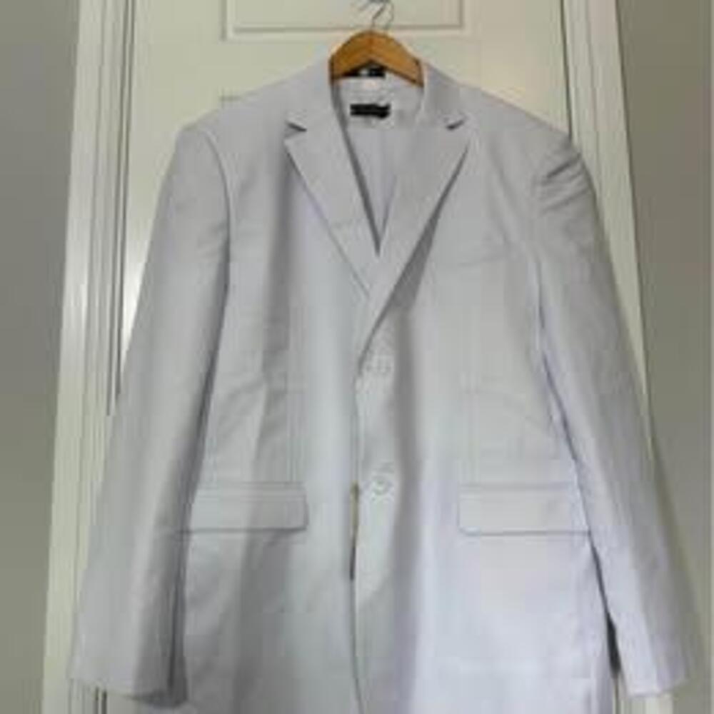 Suit For Men Multiple Size L White 3 Piece Classic 2 Buttons